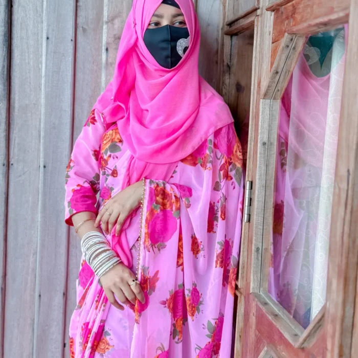 ইন্ডিয়ান ওয়েটলেস জর্জেট শাড়ি + ব্লাউজ পিস S-06