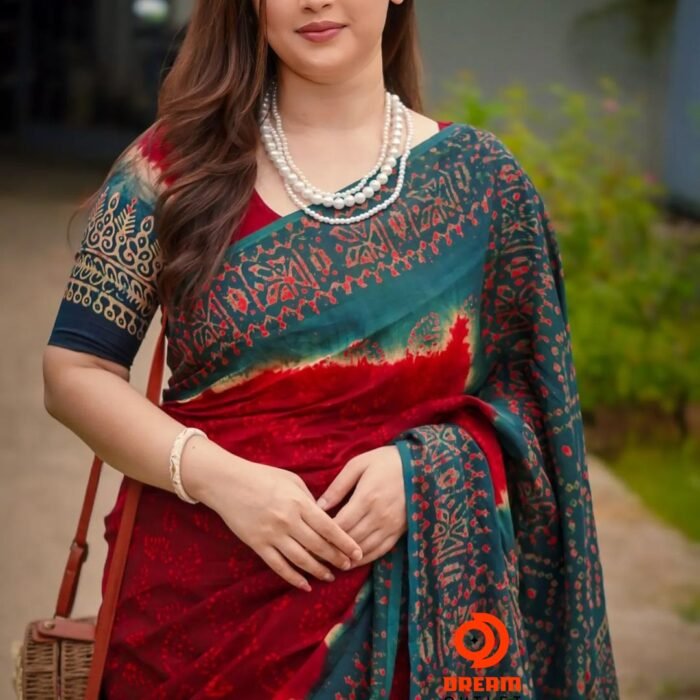 বাটিক সিল্ক শাড়ি + ব্লাউজ S-21 (Special Offer) – সারাদেশে ফ্রি হোম ডেলিভারি 🚚